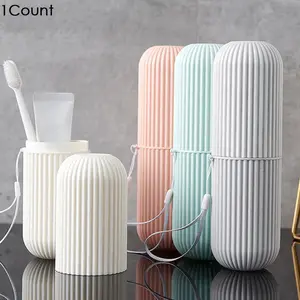 Portable Travel Toothbrush Storage Box, 1 Count Toothbrush Storage Box, Toothbrush Holder, Toothbrush Organizer, Home Organizer for Bathroom, Dustproof Toothbrush Holders