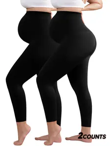 Maternity High Waist Leggings for Women, Prenatal Maternity Clothing, Seamless Pregnancy Support Panties, Stretchy & Soft Fabric for All-Day Comfort