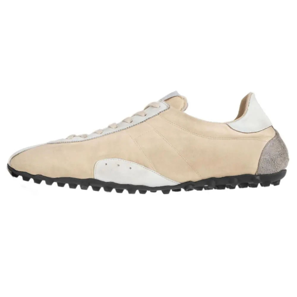 Maison Margiela Men's Calfskin Low-Top Sprinters Footwear - Color-Blocking Casual Trainer, House White Official Sports Shoes (Maison Mihara)