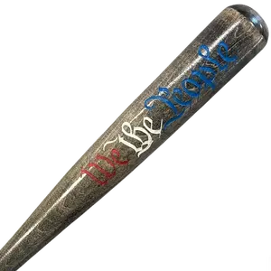We The People Red, White & Blue Laser Engraved Baseball Bat – Patriotic Wooden Bat – Made in USA