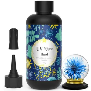 200g UV Resin -Upgrade Ultraviolet Epoxy Resin Crystal Clear Hard Glue Solar Cure Sunlight Activated for Handmade Jewelry, DIY Craft Decoration, Casting and Coating Multipurpose Nail Glue Transparent waterproof filler multi-functional quick-drying