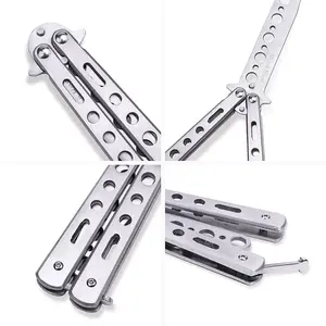 Butterfly Trainer Training Dull Knife Tool Black Metal Practice