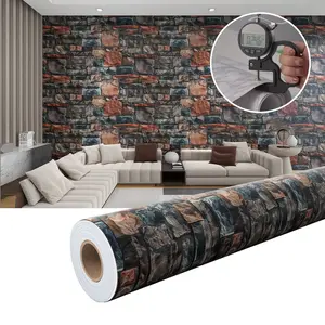1 Roll Vintage Brick Pattern Wallpaper – Self-Adhesive Brick Wall Décor Sticker for Walls, Easy to Remove, Durable Vinyl Material, Waterproof, Realistic Textured Design, Perfect for Home Décor and Wall Decoration