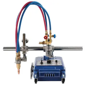 VEVOR Track Torch Burner, 2"-30"/Min Straight Line Gas Cutting Machine for 0.2"-4" Thick Pipe, with 12-inch Track & 3 Tips, Automatic Flame Cutting Machine, Pipe Beveler Beveling Tool, 110V CG1-30Summervibes