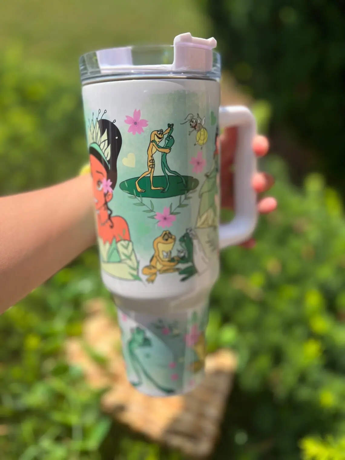 Tiana 40oz Tumbler with Handle - Sublimation Design