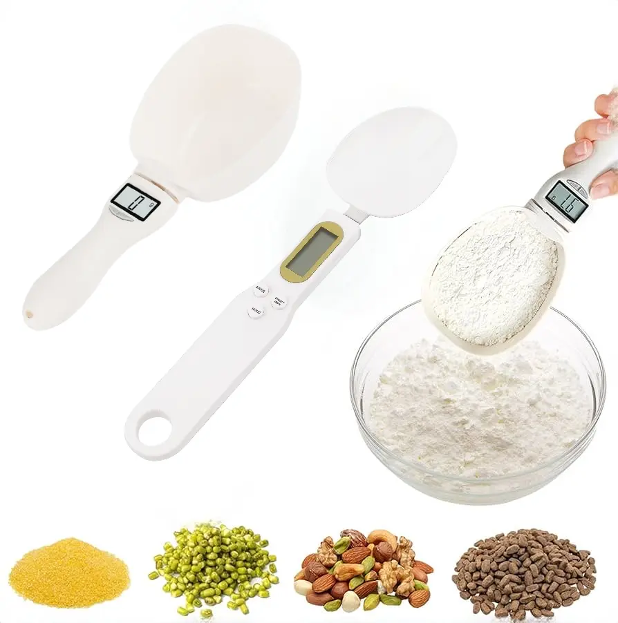 Digital Measuring Spoon Scale - Compact Detachable Spoon, Multi-Unit Mode, Smart Adjustable Kitchen Tool for Cooking, Baking, Meal Prep