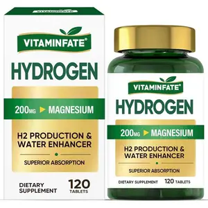 Hydrogen Water Tablets with Magnesium & Electrolytes – H2 Supplement for Energy, Brain, Metabolism & Healthy Aging Support – 120 Tablets