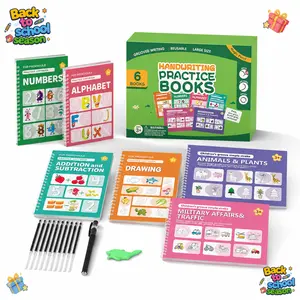 Preschool Educational Activity Kit | Reusable Magic Practice Books with Pen Refills, Alphabet Writing Numbers Drawing Tracing Workbook, Montessori Early Learning Materials, Fine Motor Skills Toy, Kindergarten Supplies, Homeschool Gift for Kids Ages 3+