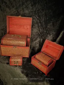 5 set nesting Legacy boxes in embossed floral design