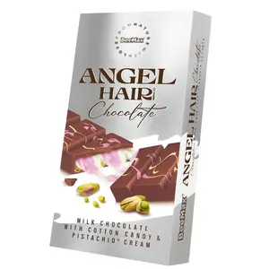 Authentic Dubai-Style Angel Hair Chocolate Bar | 6 oz of Luxurious Middle Eastern Indulgence | Premium Milk Chocolate, Cotton Candy & Pistachio Cream – Imported from Turkey