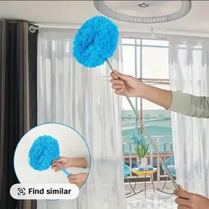Extendable Microfiber Ceiling Fan Duster - Long Handle, Dust-Locking, Reusable