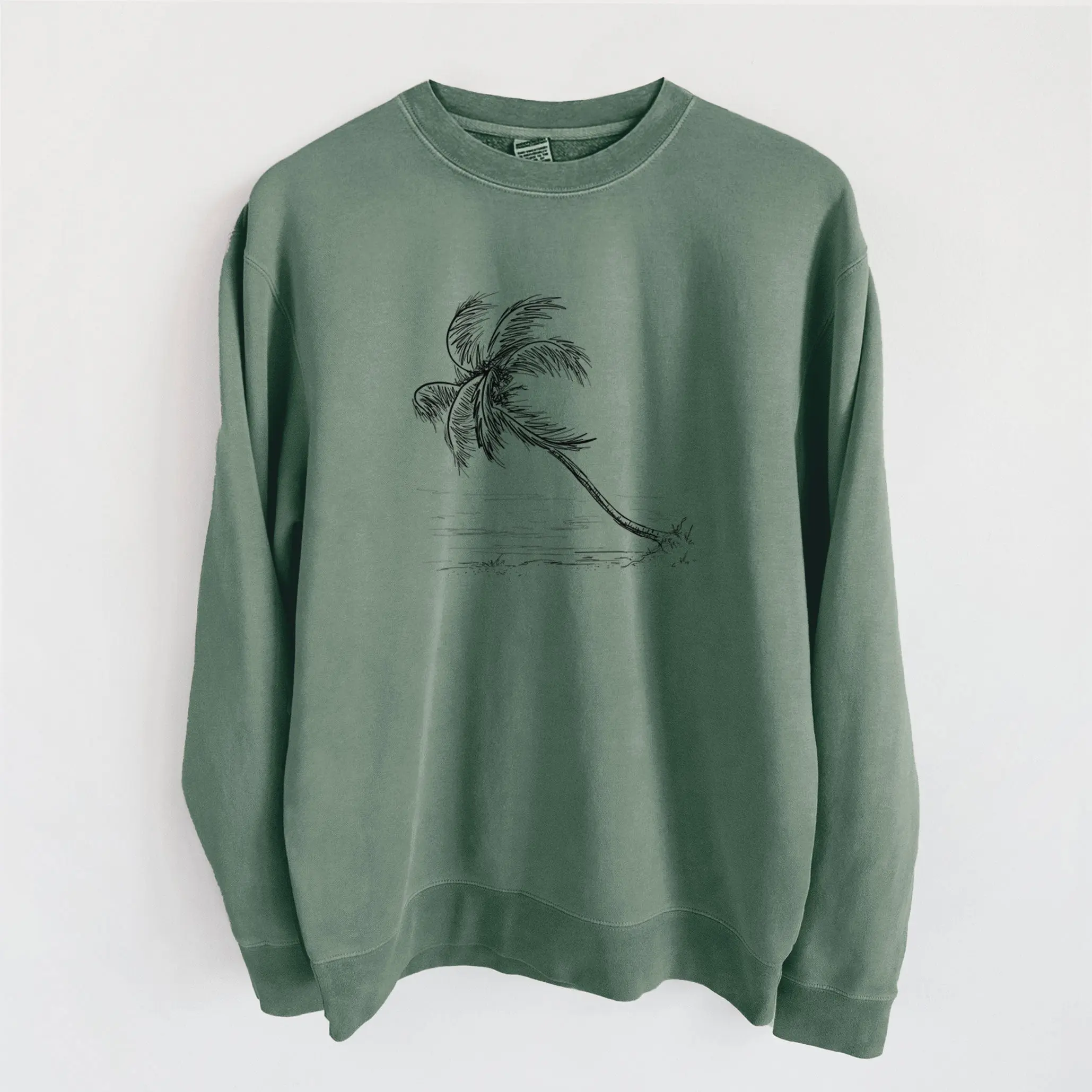 Coconut Palm - Cocos nucifera - Unisex Pigment Dyed Crew Sweatshirt