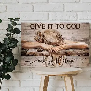 Christian Sleeping Girl Wall Decor Art, Waterproof Canvas Poster, Artistic Poster for Bathroom, Bedroom, Kitchen and Living Room, and A Perfect Gift for Home