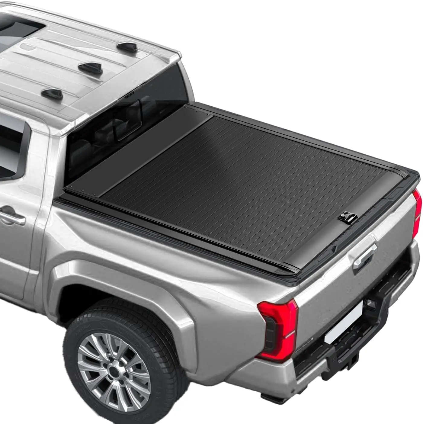 Retractable Truck Bed Tonneau Cover Compatible with 2006 -2026 (5‘7”/67.4”Bed) (5'/60") Retractable Hard Truck Bed Cover Password Lock