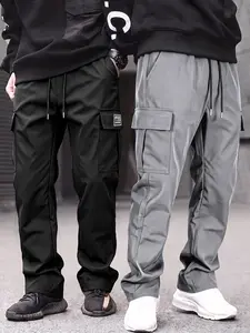 Men’s cargo pants, solid-color tactical work trousers—durable outdoor training pants available in multiple colors; suitable for fishing, outdoor activities, work, hiking, camping, and more, ideal for spring and autumn wear.