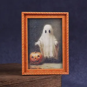 1PC Funny Pumpkin Ghost Refrigerator Magnet, Creative Back Magnetic Fridge Sticker, Halloween Home Decor, Great Holiday Gift, Refrigerator Decorating Magnet