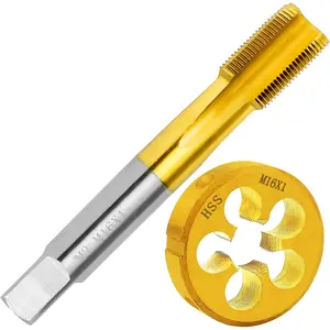 M16 x 1.0 Metric Tap and  Set Right Hand,M16 x 1.0mm M2 HSS Machine Thread Tap and Round  Set