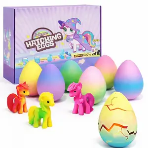 6 Pack Hatching Growing Unicorn Eggs Rainbow Colorful Eggs with 6 Unique Unicorns for Safe Fun & Magical Transformation - Perfect for Christmas & Birthday Gifts