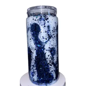 20 oz blue/white dual lava acrylic tumbler