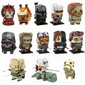 LEQUMOC Space Wars Figures Vader-Anakined Queen Jar Binksed General-Grievous Building Blocks  Toys for Gifts