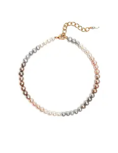 Ula Anklet in Taupe Pearl Mix