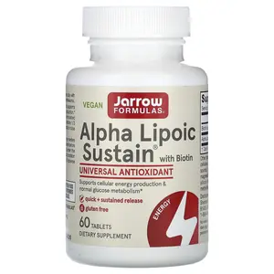 Jarrow Formulas Alpha Lipoic Sustain with Biotin, 60 Tablets