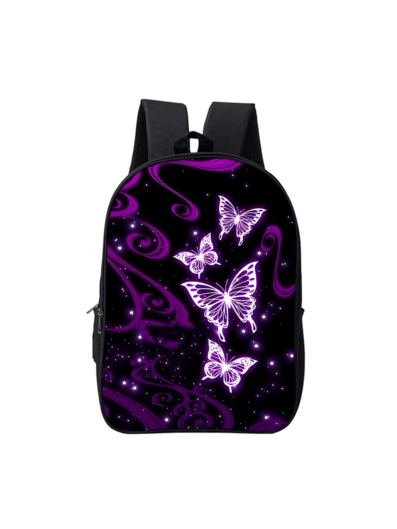 Purple Butterfly Printed Double-layer Casual Backpack Backpacks Women