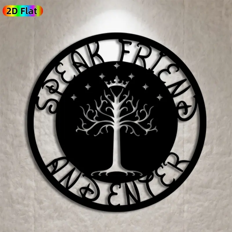 1pc Tree of Life Metal Wall Art,Enchanted Tree Statue Mural,Ideal Gift for New Year,Christmas,Mythology Enthusiasts,Rust-Resistant Metal Wall Decor Wall Sculptures,Perfect for Indoor Wall & Garden Fence,Magical Home & Outdoor Decor