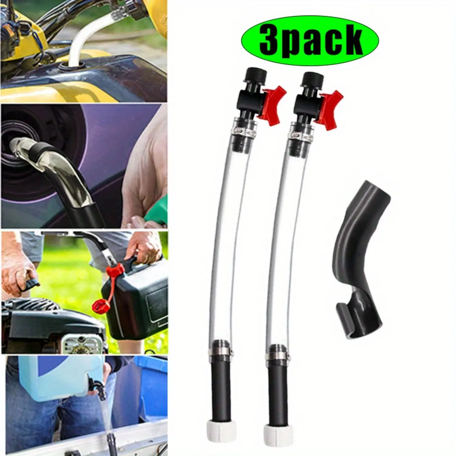 Deluxe Racing Fuel Hose with Ball Valve Shut Off,Racing Fuel Jug Hose for Racing Fuel,Racing Fuel Jug, Gas Can Spout Replacement