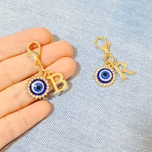 1pc of Blue Evil Eye Rhinestone Keychain - a Symbolic Gift for Protection And Good Luck - a Stylish Accessory Suitable for Car Keys Or Bag Charms, an Ideal Festive Gift Accessory