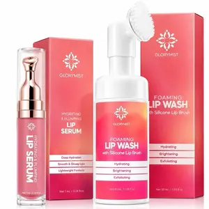 Lightening & Hydrating Lip Wash + Silicon Lip Brush with lip serum Reduce Pigmentation Boost Hydration Best Lip Care Hydrate Daily Moisturize