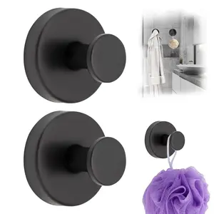 2/4Pack Suction Cup Hooks for Glass Window,Removable Shower Hooks for Inside Shower,Metal Towel Hooks for Bathrooms