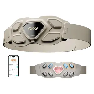 SKG W9 Pro Lower Back Massager, Adjustable Cordless Heating Pad Vibrating Back Massager Waist Lumbar Belt, Gifts for Mom Dad Men Women Comfort