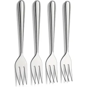 Dessert Forks Appetizer Forks Sets,Forged 18/10 Stainless Steel Salad Forks,Fruit Forks,Cocktail Forks,6-inch,Set of 4,Heavy Duty and Dishwasher Safe