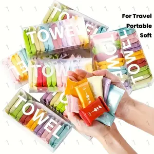 Compressed Towels, 56PCS Wood Fiber Compressed Towel Tablets, Large Thick Disposable Towels for Travel & Hotel