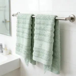 2 Packs of Green Absorbent Cotton Wool, 13x30in - Daily Shower Towels and Home Care for Spa Treatment