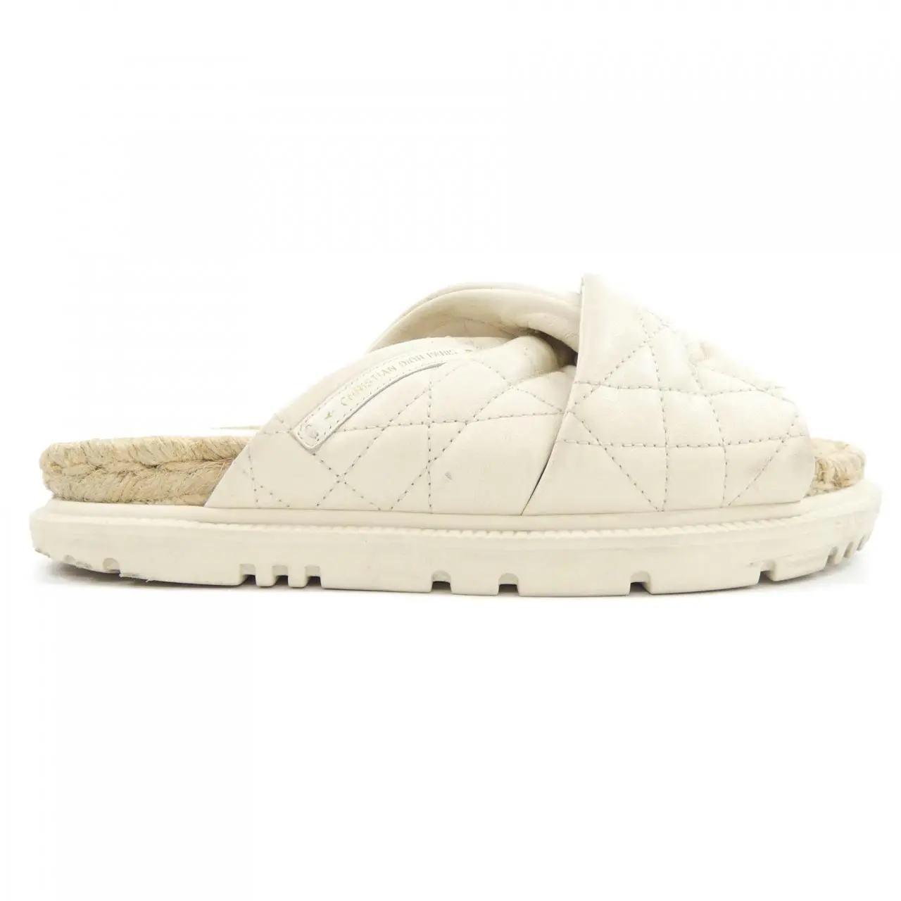 Pre-owned Dior Lambskin Small Leather Goods Christian Quilted Sandals