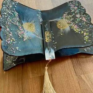 Al-Quran Stand Resin Rehal with Decorative Design and Tassel Accent
