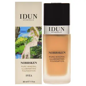 IDUN Minerals Norrsken Foundation - Longwear Liquid Foundation With Poreless, Luminous Coverage - Dewey, Glowing Finish - Vegan, Cruelty Free, and Silicone Free Makeup - 209 Svea - 1 oz