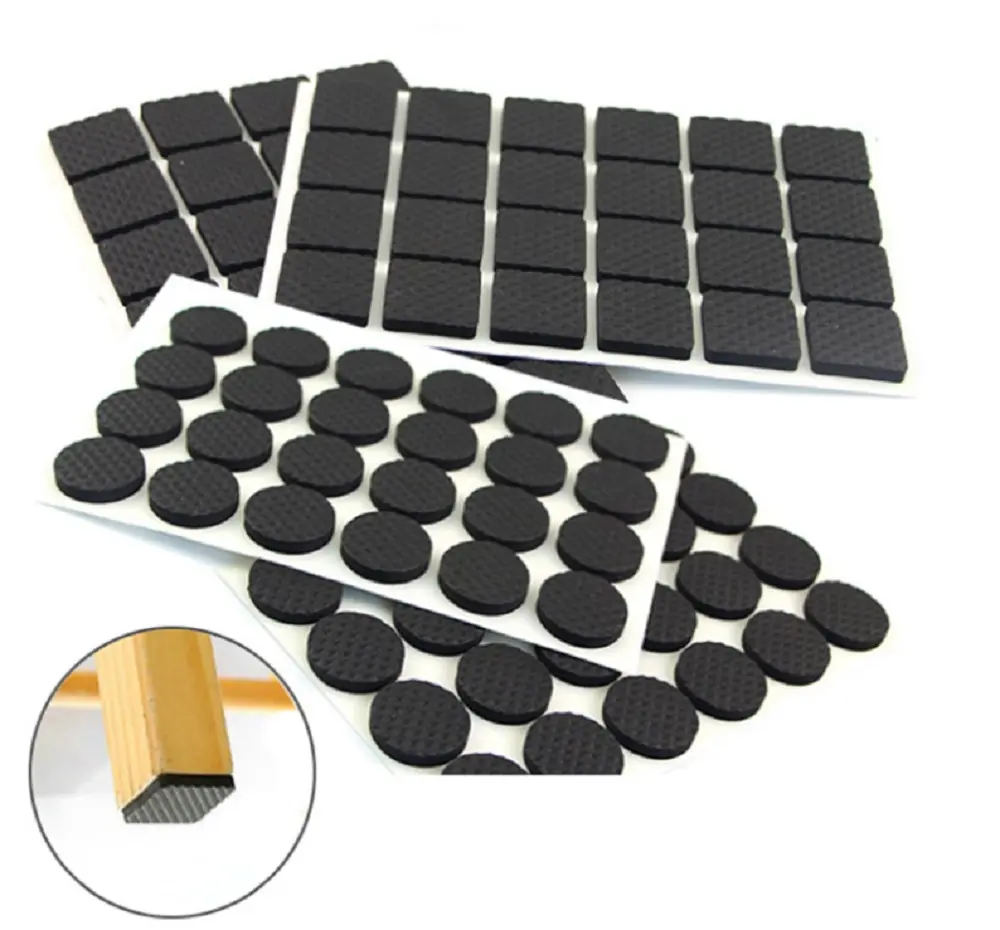 TIKA 100-Pack Self-Adhesive Non-Skid Rubber Feet Pads for Furniture and Floor Protection