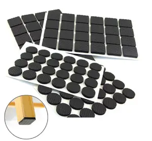 100-Pack Non-Skid Self-Adhesive Rubber Feet Pads - Floor Protectors for Furniture, Ideal for Chairs, Tables, and Sofas TIKA