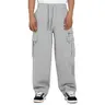 Pro Club OG Men's Cargo Sweatpants - Woven Polyester Fleece-Cotton Fabric, Relaxed Fit Male Clothing, Elastic Waist, Multiple Pockets, Soft, Zipper-Free Open Leg Ankle Bottoms, Cold Wash Clothes Products for Easy Movement
