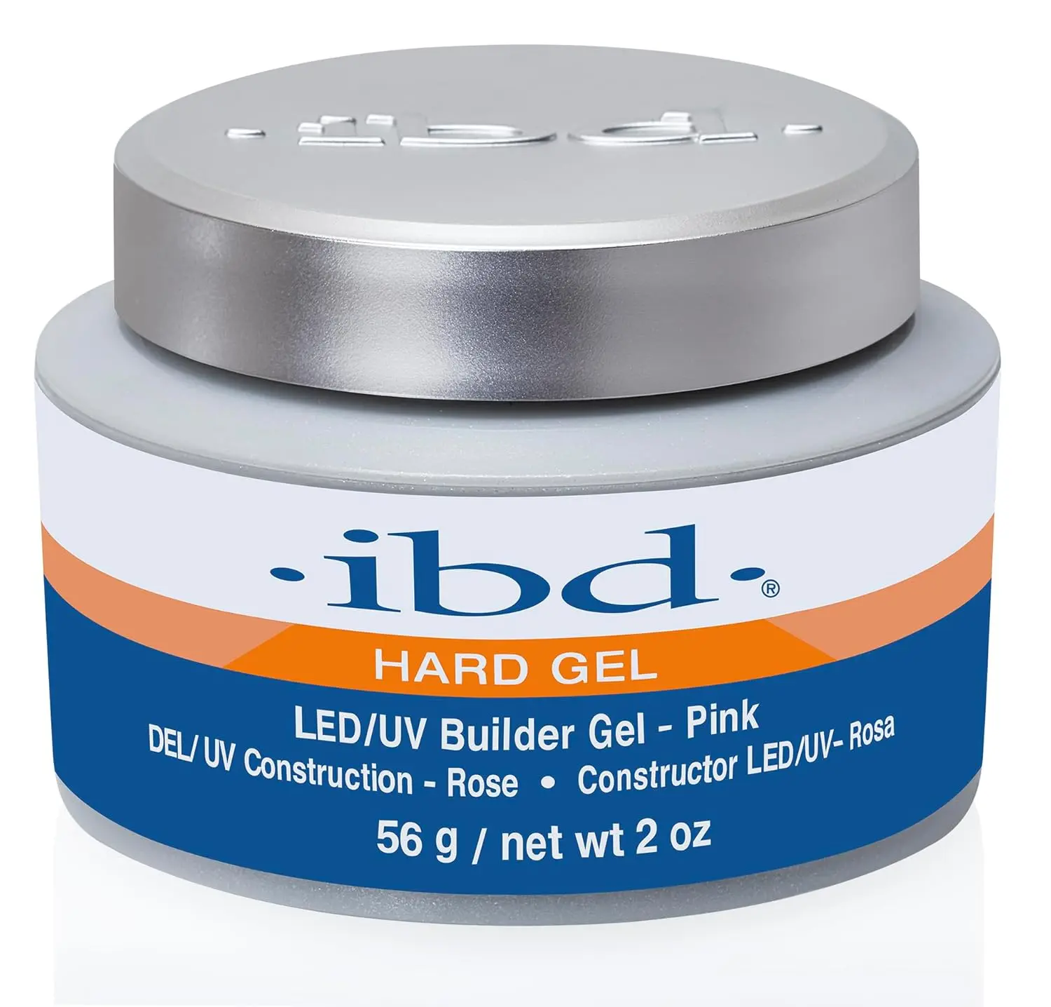 IBD Builder Gel, LED/UV Cure Hard Gel for Nail Construction & Manicure, Pink Shade, 2 oz (56g), Nail Polish, Gel Nail Polish With Uv Light
