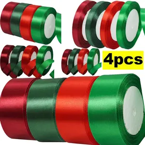 Christmas Gift Wrapping Tape Set, & Colors, Width 0.39-1.96 Inches Total 100 Yards, Ideal for Festive Holiday Packaging