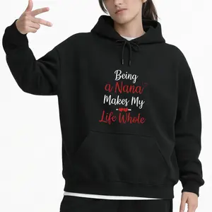 Nana Gift Graphic Hoodie – Long Sleeve Casual Top Featuring a Loving Grandma Quote