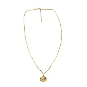 Shell Pearl Necklace - Simple Design with a Pearl Pendant on a Chain