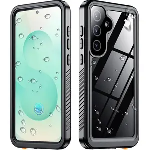 Only Designed for Samsung Galaxy S25 Plus Case Waterproof,Built-in Screen & Camera Lens Protector[IP68 Underwater] [Military Grade Shockproof] Full Body Protection Phone Case,Black/Clear