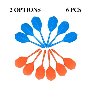 6 Pcs New Product, 70% Clear Fits 2ba Thread Diameter, One-Piece Soft Dart Tail, Soft Dart Leaf, Four-Feather Conjoined Tail Leaf, Darts Sets
