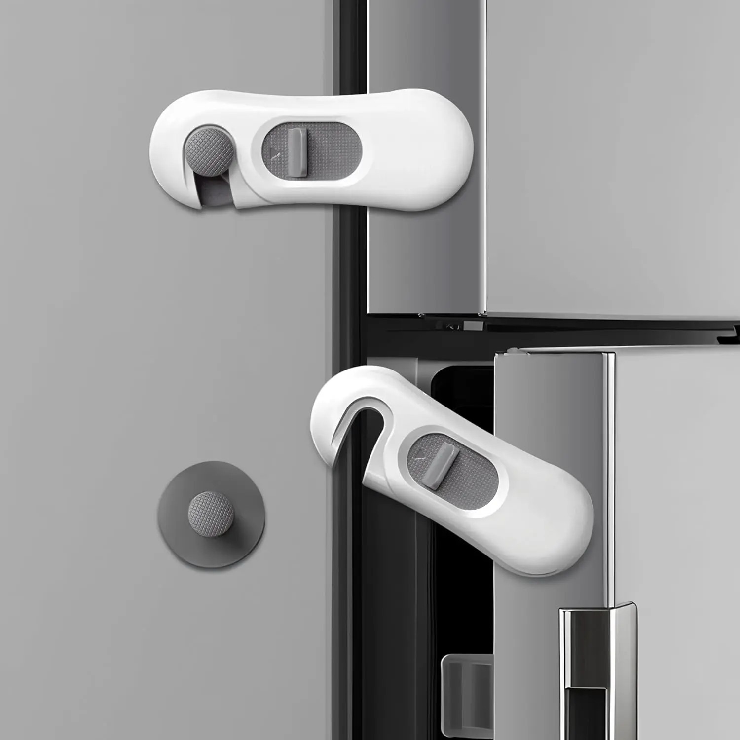 5 Pack Proof Refrigerator Lock, Proofing Cabinet Locks, oven lock safety, fridge lock, for Fridge, Drawers, Dishwasher, Oven, Cupboard, Closet, Adhesive, No Tools Need