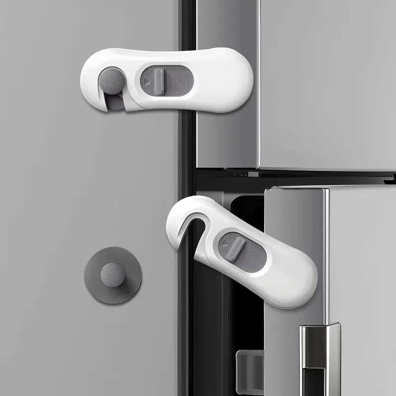 5 Pack Proof Refrigerator Lock, Proofing Cabinet Locks, oven lock safety, fridge lock, for Fridge, Drawers, Dishwasher, Oven, Cupboard, Closet, Adhesive, No Tools Need